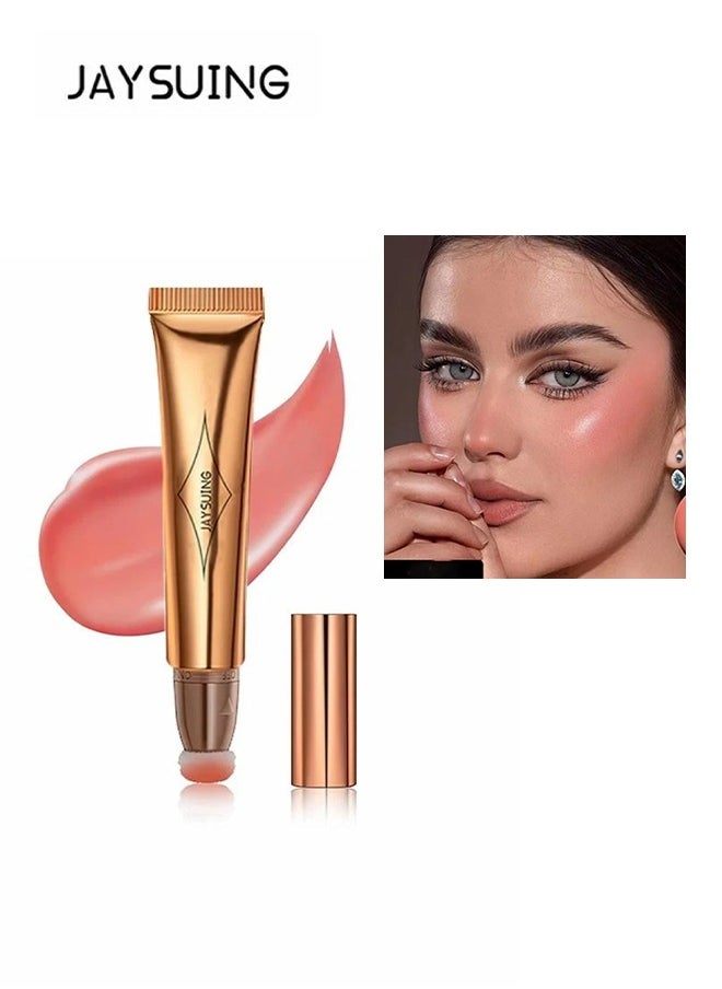 Jaysuing Multi Functional Make Up Pen,Blush Beauty Wand, Liquid Face Blush with Cushion Applicator, Silky Smooth Cream Natural Matte Finish, Blush Stick Makeup for Cheek Lip eye, Cruelty-free(Peach Pink)  - Image 1