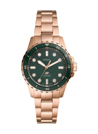 Women Fossil Women's Green Dial Analog Quartz Watch