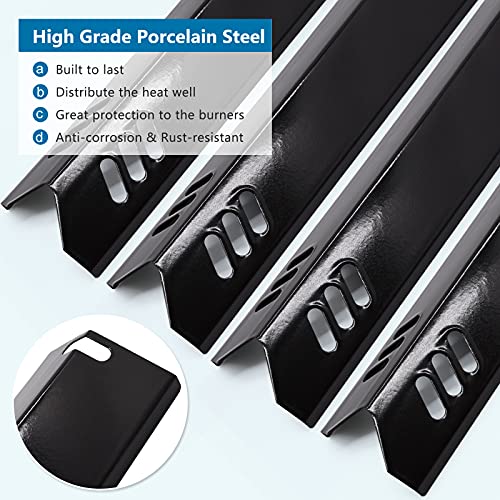 Criditpid Porcelain Grill Heat Shields Replacment for Dyna-Glo DGF510SBP, DGF493BNP, 15 inch Grill Heat Plates for Backyard Grill Replacement Parts BY15-101-001-02, BY13-101-001-13, GBC1460W, 4-Pack - Image 4