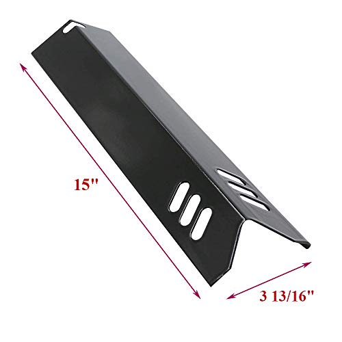 Criditpid Porcelain Grill Heat Shields Replacment for Dyna-Glo DGF510SBP, DGF493BNP, 15 inch Grill Heat Plates for Backyard Grill Replacement Parts BY15-101-001-02, BY13-101-001-13, GBC1460W, 4-Pack - Image 2