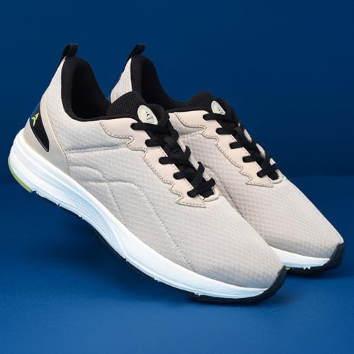 AVANT Men's AirRun Running Shoes - Superior Cushioning, Enhanced Grip Outsole, Superior Traction, Anti Skid, Lightweight, Shock Absorption Tech, Sports Footwear (AVMSH188CL01UK9_Beige_UK9) - Image 2