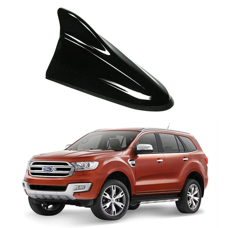 Oshotto Car Shark Fin Roof Antenna Car Antenna Radio FM/AM Car Decorate Compatible with Ford Endeavour - (Black) - Image 1