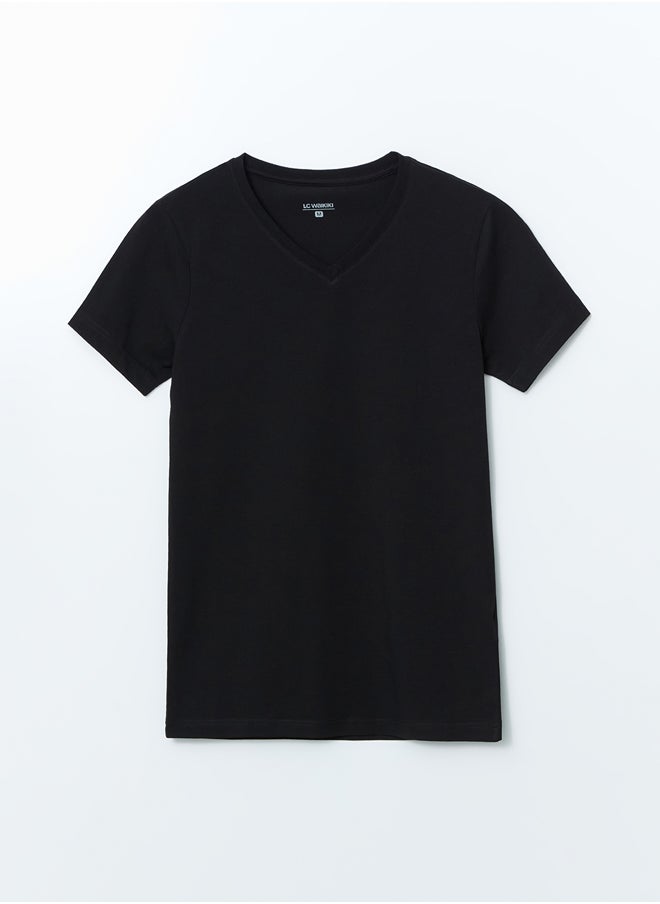 V-Neck Short Sleeve Men's Undershirt