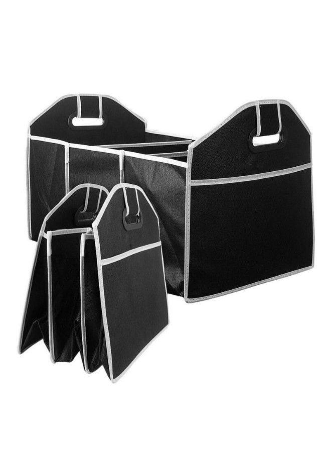 صندوق تخزين كبير جدًا قابل للطي لصندوق السيارة، منظم بثلاثة أقسام، منظم مقعد السيارة، إكسسوارات داخلية للسيارة - Image 1