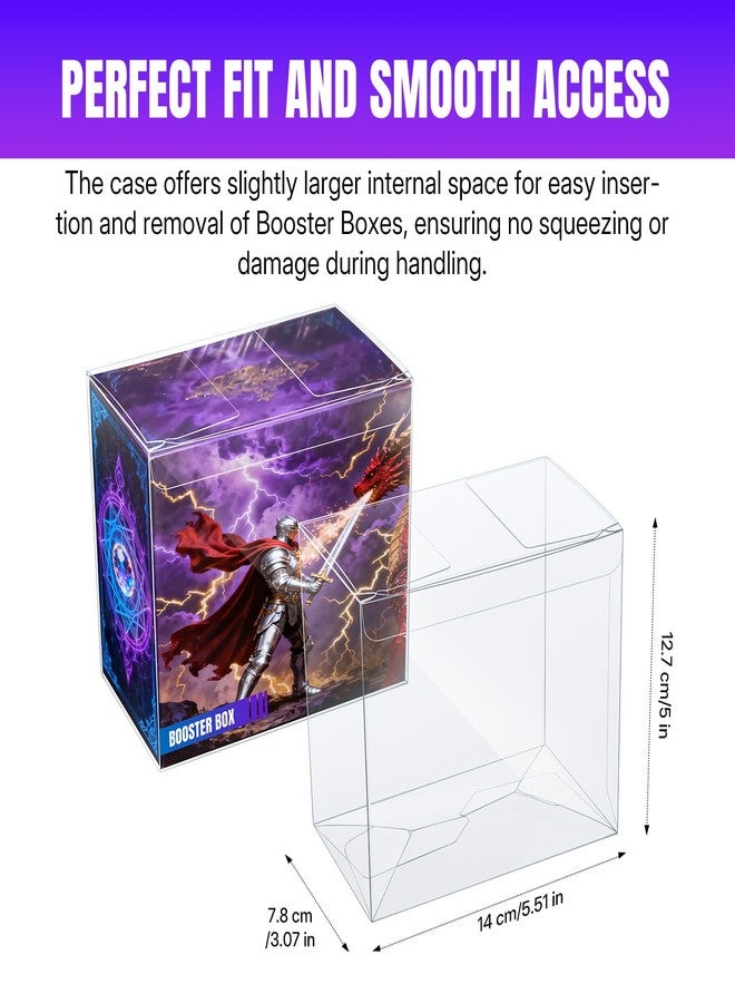 Mcbazel 10 Pack Clear Storage Box Compatible with Booster Box, PET Plastic Display Protective Case for PKMN Booster Boxes, 0.5mm Thick [5.51x3.07x5 inch] - Image 4