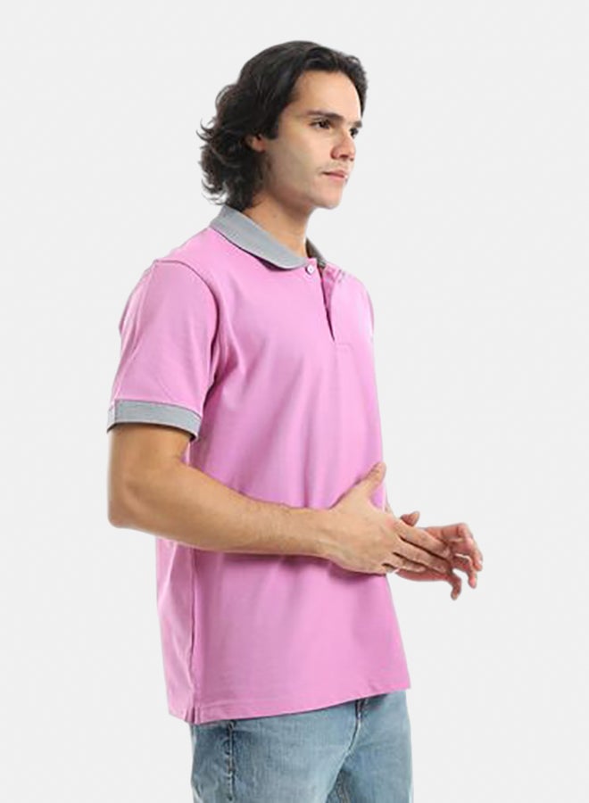 Unique Short Sleeves Pique Polo Tshirt - Image 2
