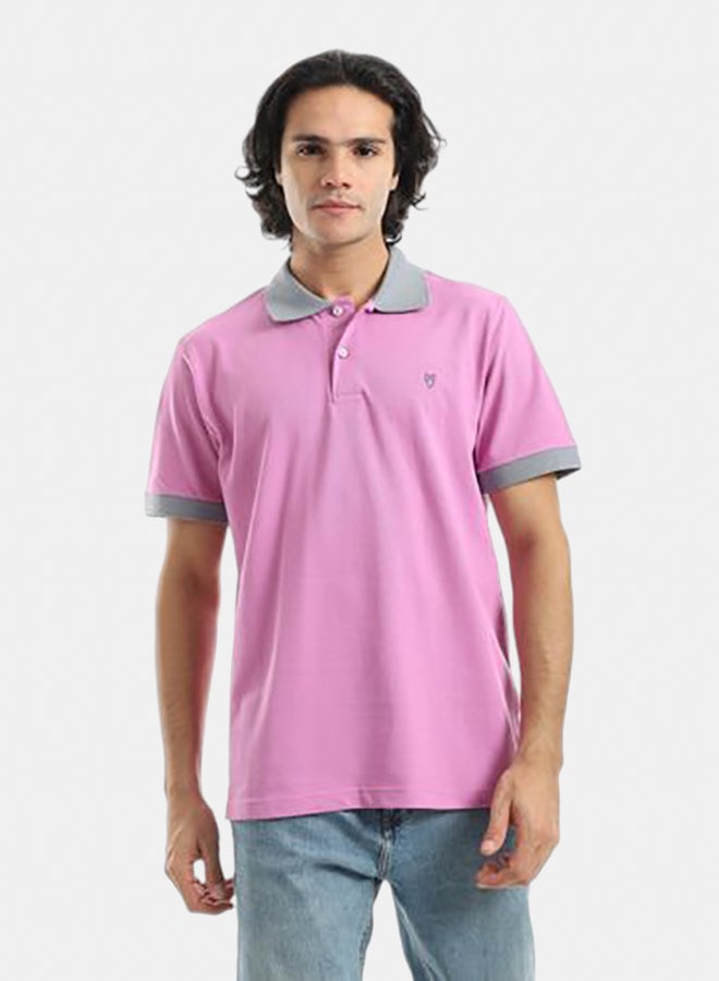 Unique Short Sleeves Pique Polo Tshirt - Image 1