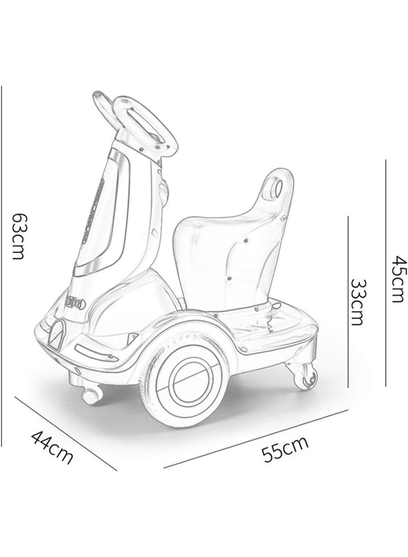 Rally Kids' Electric Scooter with 4 Wheels – Dual Motors, LED Lights & Music, Rechargeable 6V Battery - Image 4