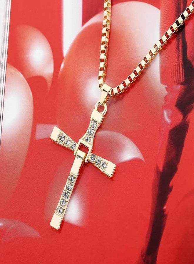 Aeenioy 2 Cross Chains for Men, Holy Cross Pendant Necklace Set, Jesus Cross Chain, Christian Jewelry Gift, Accessories (Silvery+Golden) - Image 4