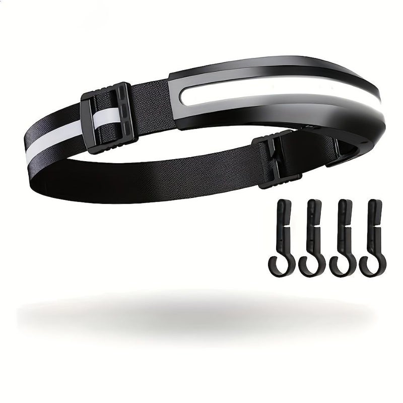 مصباح أمامي LED من نوع COB قابل للشحن، قابل للتعديل، 4 أوضاع، شعاع عريض، تصنيف IPX4، قطعة واحدة - Image 2