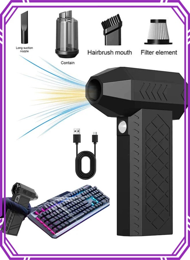 APEX Jet Dry Mini Blower, 130000 RPM Portable Mini Jet Blower, Super Jet Fan Adjustable Speeds and Rechargeable, Cordless Jet Blower Car Dryer with Large Battery, and Type-C Fast Charging - Image 1