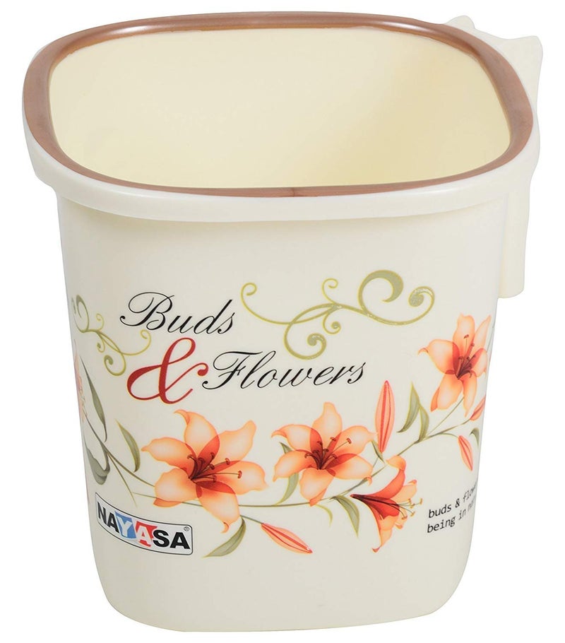 Nayasa Plastic Square Ring Bathroom Mug with Matching Soap case (1.5 Liters, Off-White, 2-Pieces) - Image 5