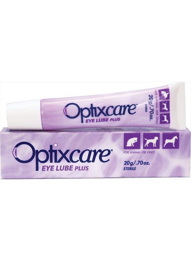 OptixCare Pet Eye Lube Plus + Hyaluron 20g for Dog Cat Horses 