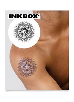 inkbox Inkbox Temporary Tattoos, Semi-Permanent Tattoo, One Premium Easy Long Lasting, Water-Resistant Temp Tattoo with For Now Ink - Lasts 1-2 Weeks, I Am Aries, 4 x 4 in 