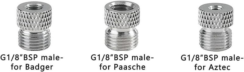 HUBEST 1/8" Male Airbrush Conversion Adaptor,Airbrush Hose Adaptor Fitting 1/8" Male to Badger Paasche Aztec Airbrush - Image 3