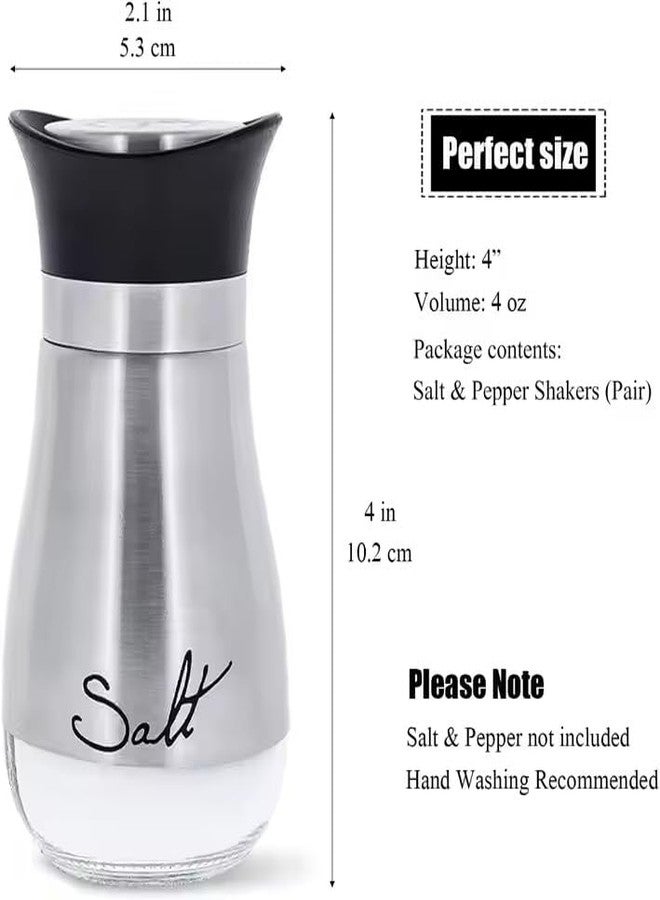 Hidak Salt and Pepper Shaker Set/Farmhouse Style Kitchen Decor,Easy Refill,Spill-Proof Lids for Home or Restaurant Classic Design - Image 2