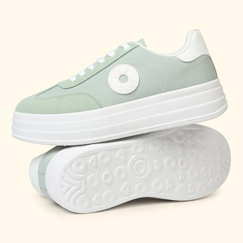 YOHO CAS 105 Sneakers for Women | Premium Finish | Lightweight Durability | Sock-Like Fit | Secure Grip | Everyday Versatility | Pastel Green - UK 5 - Image 3
