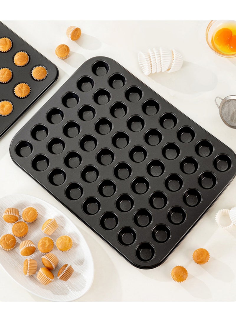 PINKSAMA 48 Cup Mini Cupcake Pans Non Stick Mini 48 Cups Muffin Baking Pan Round Cupcake Pan Tray Baking Mould for Cup Cake and Small Cake Cooking - Image 2