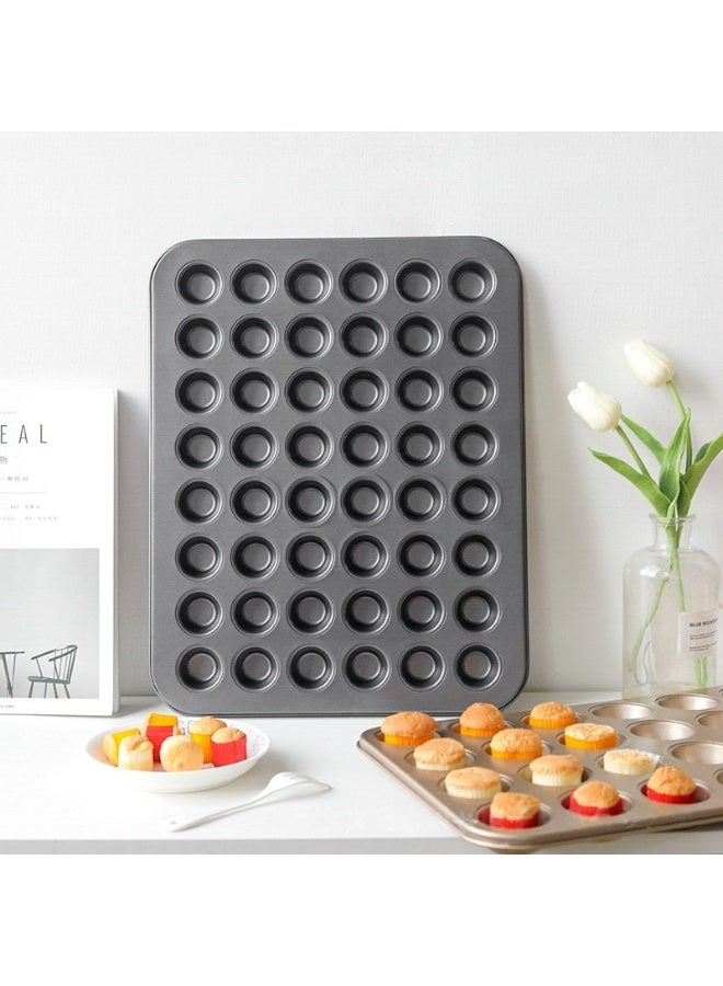PINKSAMA 48 Cup Mini Cupcake Pans Non Stick Mini 48 Cups Muffin Baking Pan Round Cupcake Pan Tray Baking Mould for Cup Cake and Small Cake Cooking - Image 1