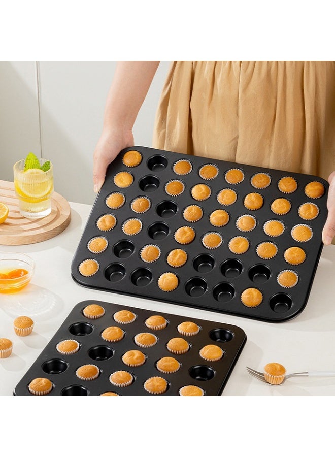 PINKSAMA 48 Cup Mini Cupcake Pans Non Stick Mini 48 Cups Muffin Baking Pan Round Cupcake Pan Tray Baking Mould for Cup Cake and Small Cake Cooking - Image 4