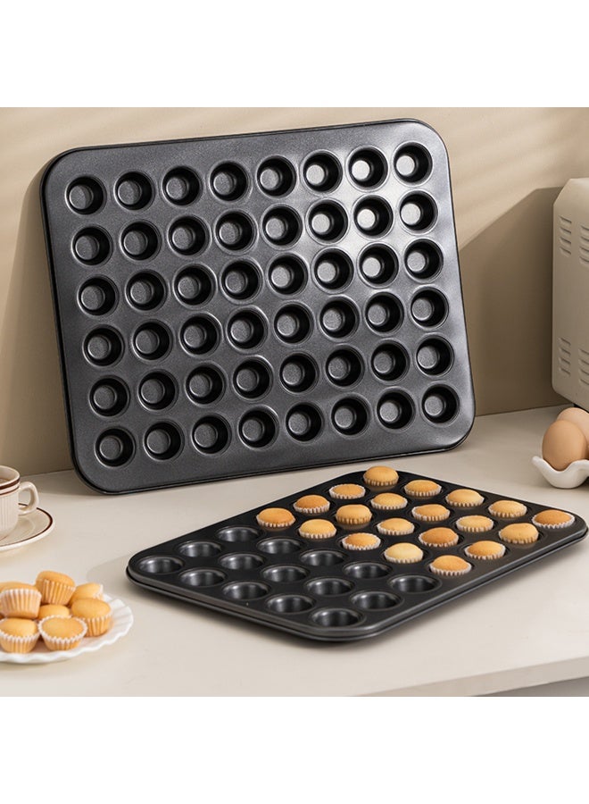 PINKSAMA 48 Cup Mini Cupcake Pans Non Stick Mini 48 Cups Muffin Baking Pan Round Cupcake Pan Tray Baking Mould for Cup Cake and Small Cake Cooking - Image 3