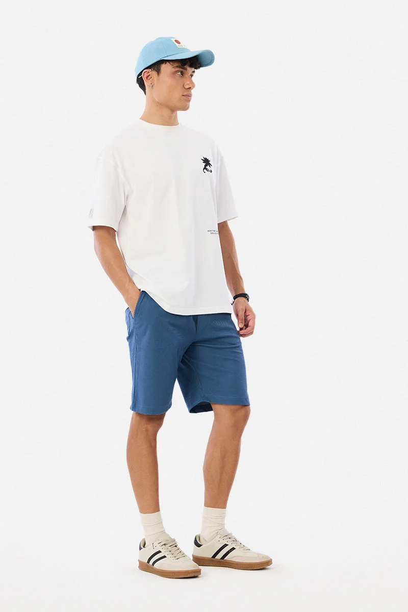 SNITCH شورت بقصة عادية بنقوش