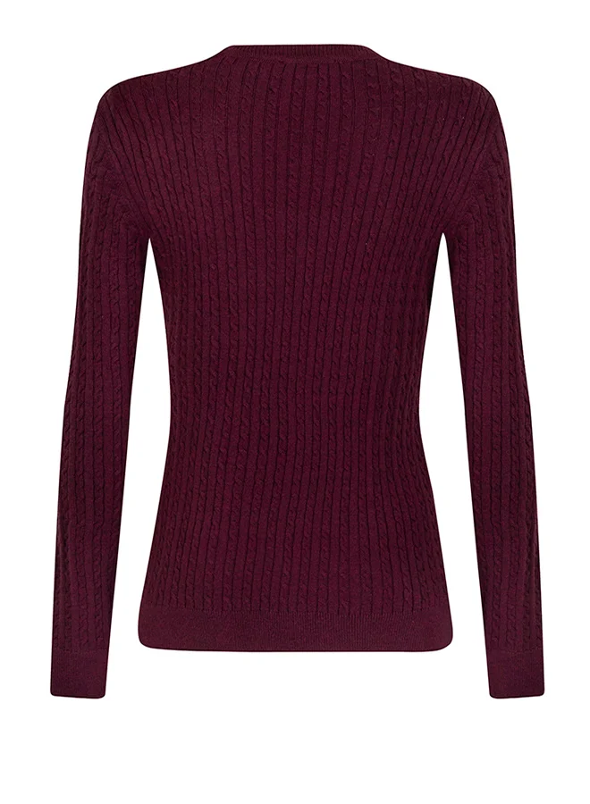 FELIX HARDY V-Neck Cable Knit Pullover