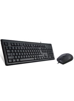 Wired Keyboard Mouse With Silent Click Desktop Set KR-8372S, Laser Inscribed Keys & Comfort Roundedge Keycaps, Black - pzsku/Z74936030C3EF3DAF40A7Z/45/_/1676880548/562c9ab4-117f-40f2-97a3-e9bc93f25d75