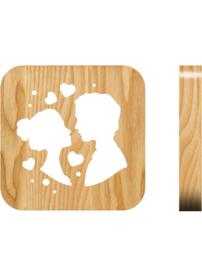 NIBEMINENT 3D Couple Design Table Lamp Beige 19 x 19cm - Image 1