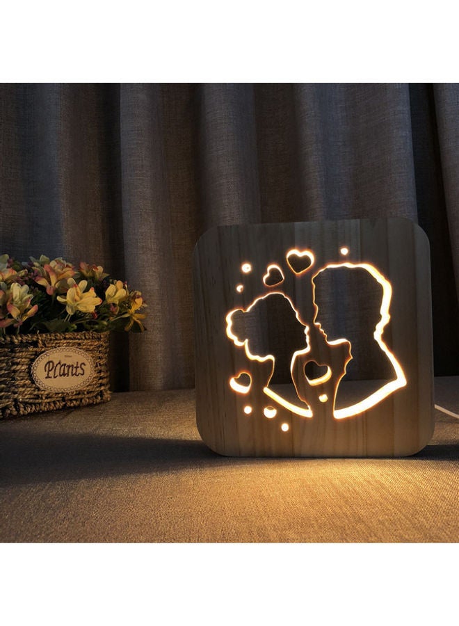 NIBEMINENT 3D Couple Design Table Lamp Beige 19 x 19cm - Image 5