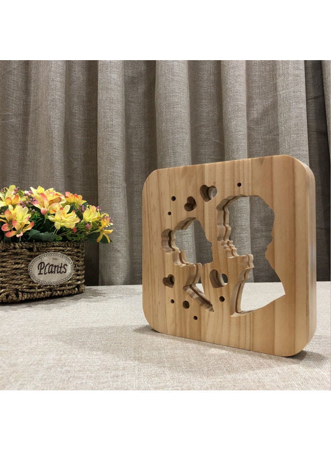 NIBEMINENT 3D Couple Design Table Lamp Beige 19 x 19cm - Image 2