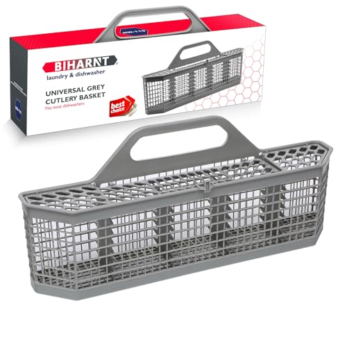 BIHARNT WD28X10128 Universal Dishwasher Utensil Silverware Cutlery Basket Compatible with GE Whirlpool Kenmore Maytag Frigidaire KitchenAid Samsung LG Dishwasher,Part No.WD28X10127, WD28X10131 - Image 1