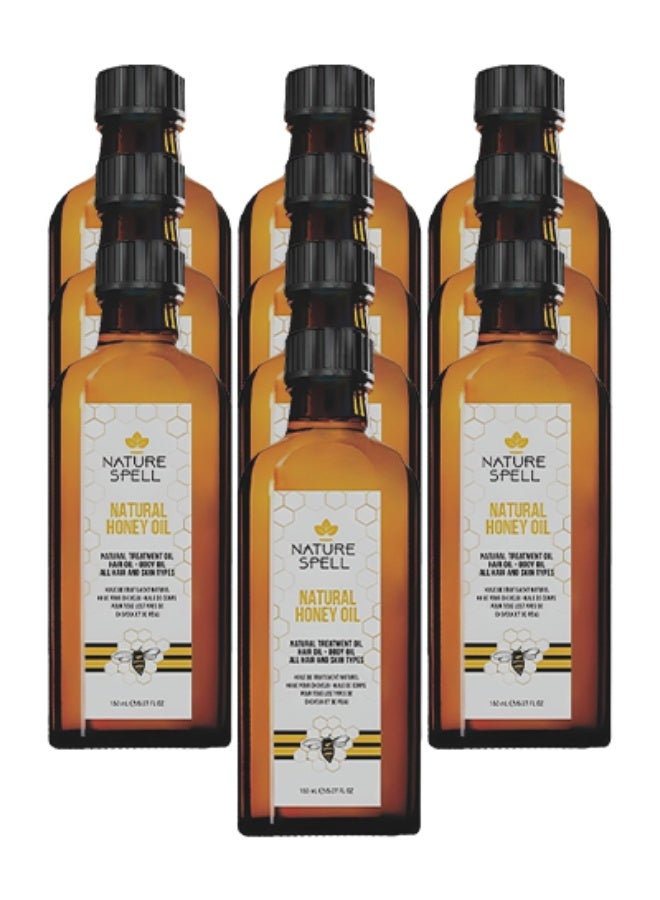 Nature Spell 10 Pieces Natural Honey Oil Hair And Body Oil For All Hair And Skin Types 150ml - Image 1