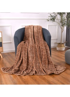 Donetella Fleece Blanket King Size,370GSM Soft and Cozy Lightweight Velvet Blanket Ideal For Couch, Bed, Travel, Camping , Brown  - Image 1