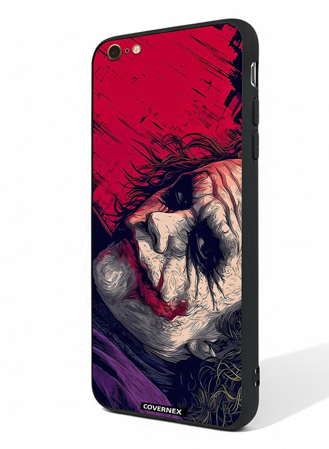 Covernex Apple iPhone 6 Plus Protective Case Cover Printed Featuring Textured Joker Portrait - Image 1
