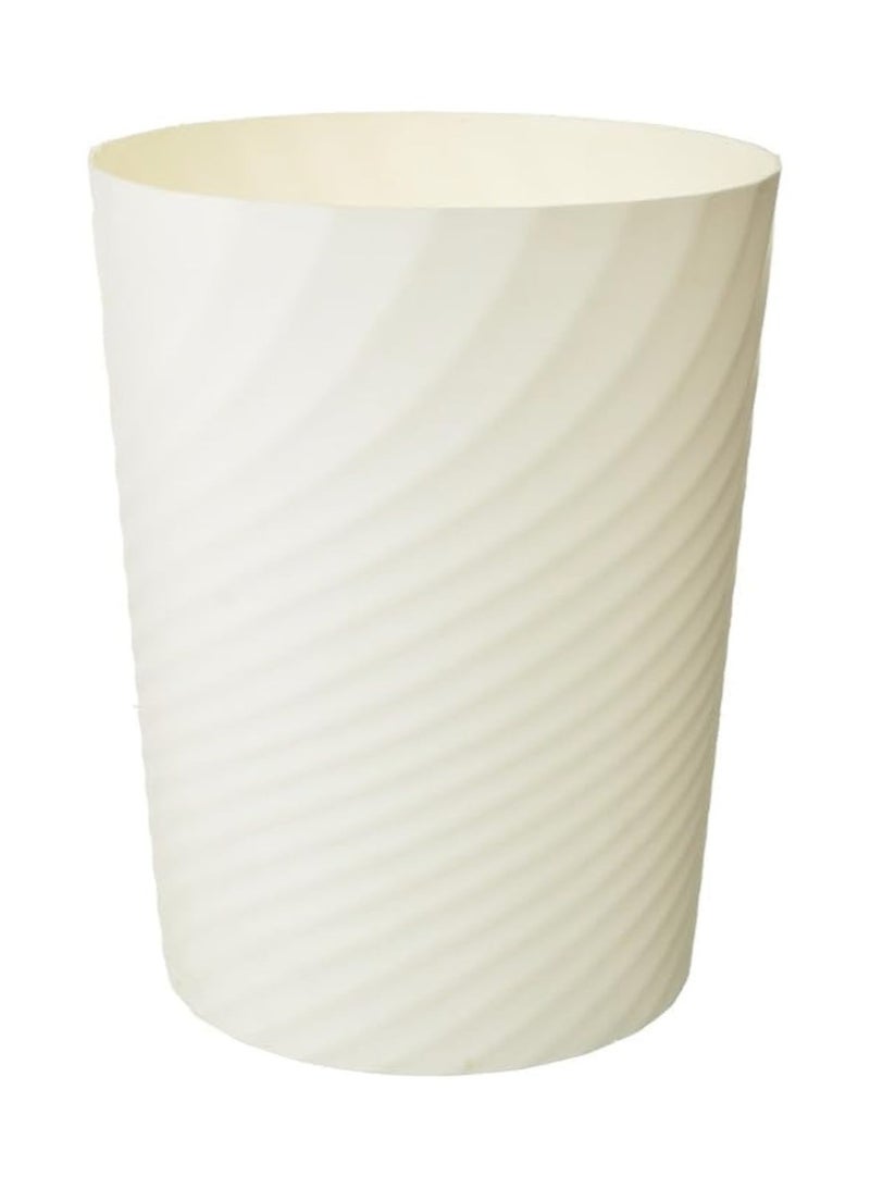 Decor Trash Basket for Home, Office, Garden, Bedroom - White  - Image 1