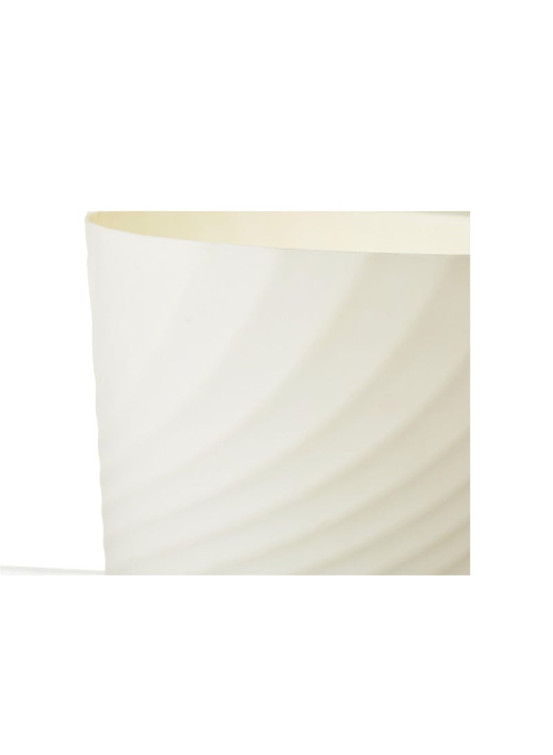 Decor Trash Basket for Home, Office, Garden, Bedroom - White  - Image 2