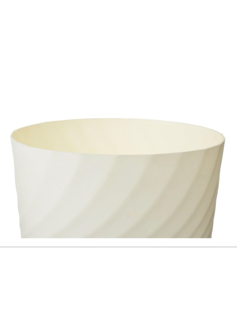 Decor Trash Basket for Home, Office, Garden, Bedroom - White  - Image 3