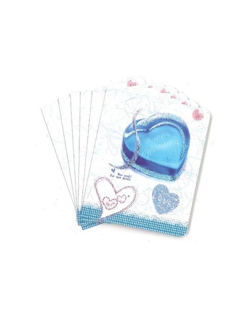 SOD 6-Piece Mini Wedding Greeting Card With Envelope Set - Image 2