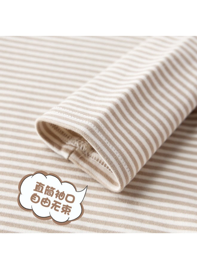 Doxiluka Baby Autumn/winter Top Semi-turtle Neck Kids Base Layer Thickened Jersey Cotton Boys' T-shirt Girls' Thermal Underwear Long-sleeve Shirt - Image 4