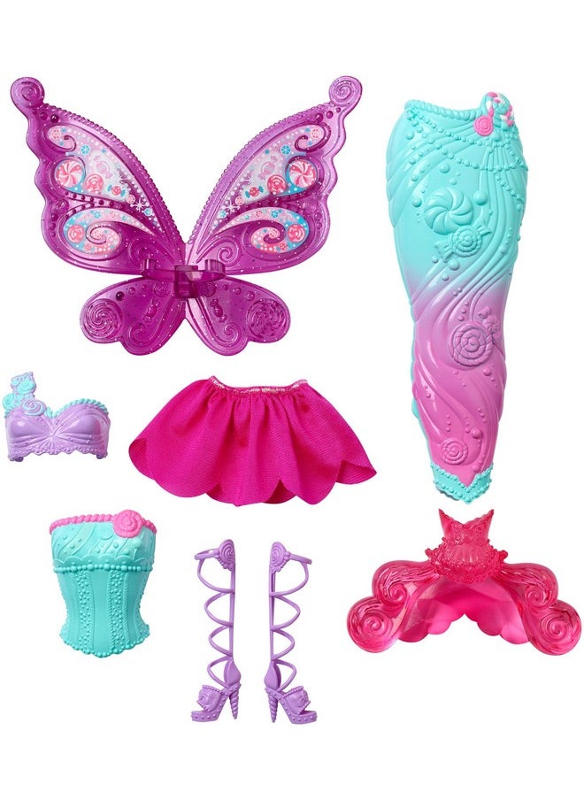 Mattel Games Barbie Doll and Fairytale Dress-Up Set, Clothes and Accessories for Princess, Mermaid and Fairy Characters, Kids Toys and Gifts  - Image 5