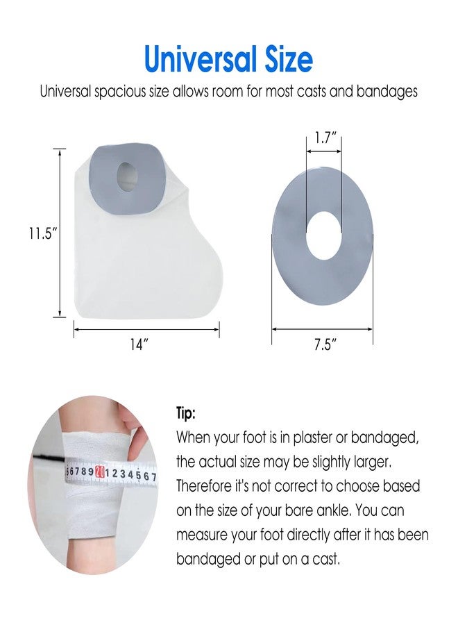 COMFYTHERA Waterproof Cast Cover for Shower Ankle Wound Protector Bath Adult Watertight Cast Bag Showering for Surgery Foot, Ankle, Burns Reusable (A - 1 Foot) - Image 2