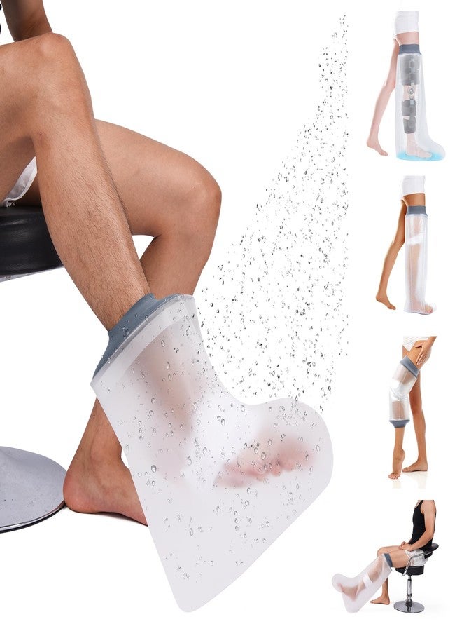 COMFYTHERA Waterproof Cast Cover for Shower Ankle Wound Protector Bath Adult Watertight Cast Bag Showering for Surgery Foot, Ankle, Burns Reusable (A - 1 Foot) - Image 1