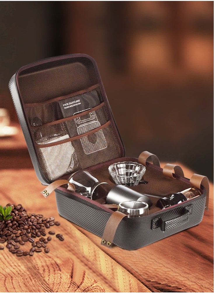 Perfii 9-in-1 Pour Over Coffee Maker Set with Accessories Gooseneck Kettle Spoon Grinder V60 Filters Perfect for Travel, Home Office and Gift  - Image 5