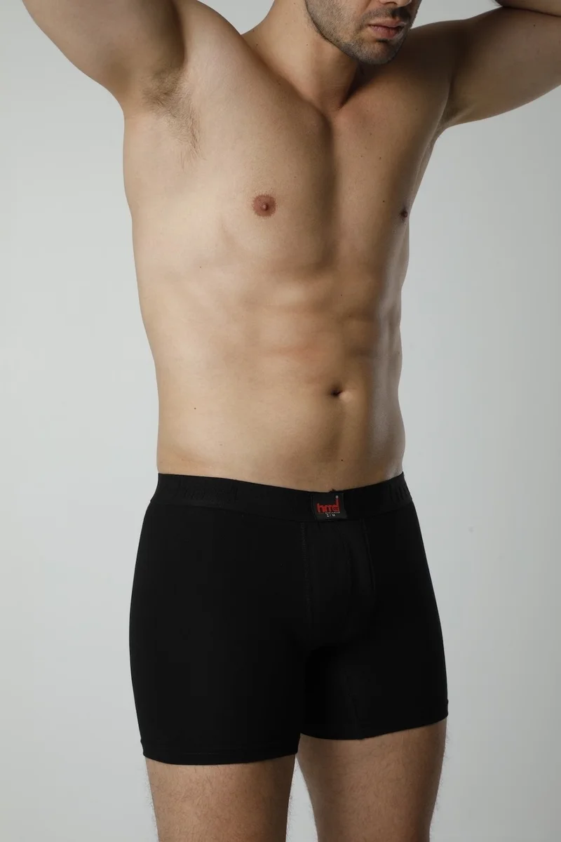HMD 300 Cotton Lycra Men's Boxer Briefs - Black