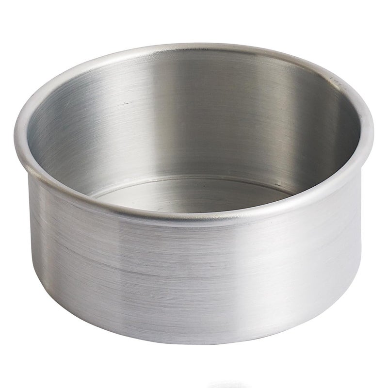 Winco Heavy-Duty Round Aluminum Layer Cake Pan, 6" x 3"