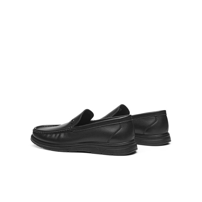 JD Jing Zao RED DRAGONFLY Casual Leather Shoes, Slip-On Soft Cowhide Driving Shoes for Commuting, WTL25025 Black Size 42 - Image 2