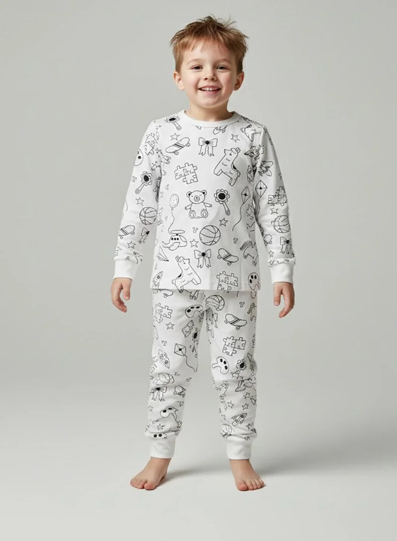 babyqlo fun color your own nightwear pajama set boys