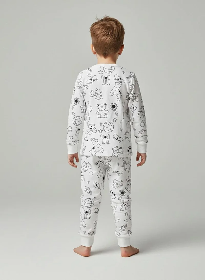 babyqlo fun color your own nightwear pajama set boys