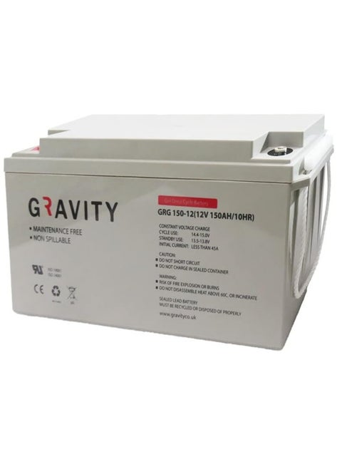 GRAVITY GEL Deep Cycle Battery For Solar And Wind Energy Systems And UPS (150Ah)